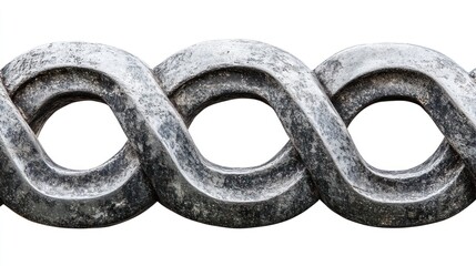 Interlocking wave pattern with metallic texture. Suitable for decorative borders fences or architectural accents.