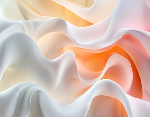 Canvas Print - Flowing Pastel Fabric