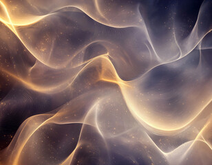 Canvas Print - Golden Wave Abstract