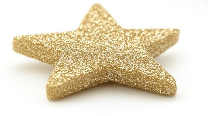 Wall Mural - A shiny gold glitter star perfect for holiday decorations gift wrapping or scrapbooking projects. Add sparkle and festive cheer to any craft project.