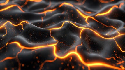 A close-up of a fabric surface with glowing AI pathways interwoven within the threads, ample space for copy.