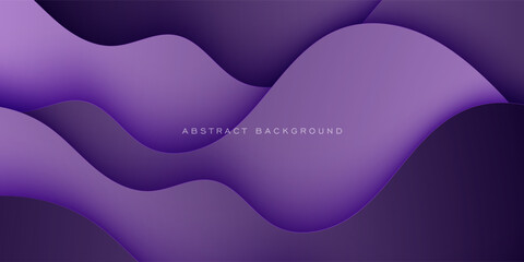 Wall Mural - abstract dark purple 3d background with wave pattern and shadow. realistic wave background. eps10 ve
