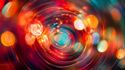 Wall Mural - vibrant light swirl action abstract background digital art colorful bokeh artistic perspective visua