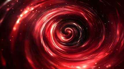 Wall Mural - dynamic red cosmic swirl outer space abstract animation digital art close-up view sci-fi concept
