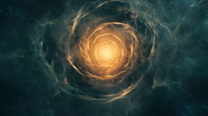 Wall Mural - dynamic cosmic energy swirl outer space abstract art dark environment close-up view energy concept