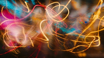 dynamic light trails urban nightscape abstract photography vibrant environment artistic perspective