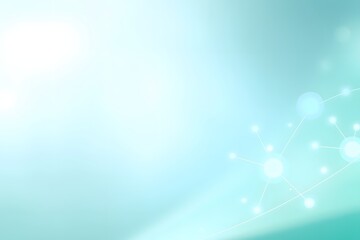 Abstract light blue background with connected nodes, suggesting technology and science themes.