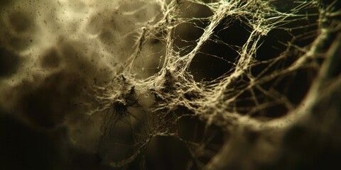 Close up of a spider web with a spider in the middle