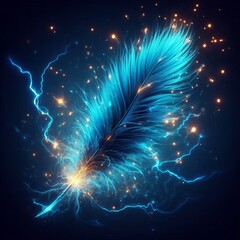 Wall Mural - electric feather