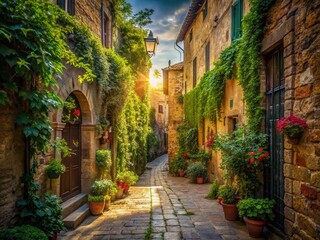  Abandoned Alleyway in Pienza, Tuscany, Italy: Urban Exploration Photography