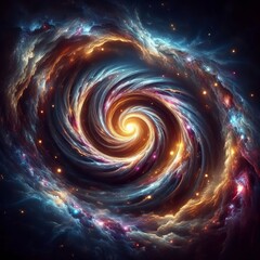 Wall Mural - galaxy swirl infinity chamber