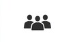 © admin_design - Striking black and white icon of three people, a symbol of connection, teamwork, shared goals in minimalist design