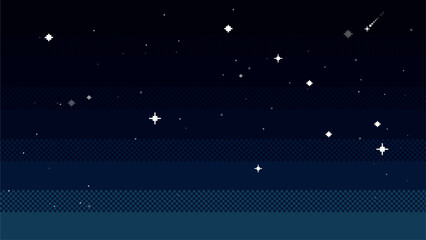 sky with stars.background in pixel art. vector illustration.