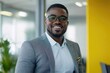 © Ayan - Customer service representative actively engaging with clients in an office environment