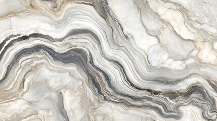 Wall Mural - Abstract Marble Swirls in White, Gray, and Black