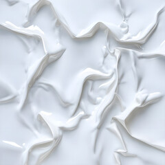 Pristine white silk fabric background