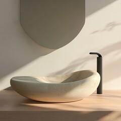 Canvas Print - Modern Minimalist Bathroom Sink Design