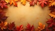 © SirArbusto - Fondo texturizado de hojas de otoño con espacio para texto o gráficos
