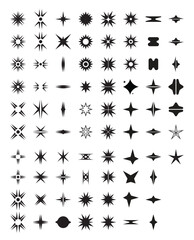 Wall Mural - Geometric Star Patterns and Shapes Collection