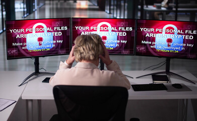 Aufkleber - Ransomware Cyber Attack Using Malware