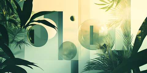 Sticker - Tropical Paradise: Abstract Textural Design 