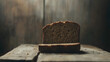 © Picgaxel - sliced loaf of rye bread with rustic appearance, showcasing its texture and seeds, placed on wooden surface. warm tones evoke cozy atmosphere