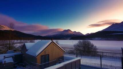 Wall Mural - Snowy landscape.