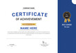 © Color Craft - Modern certificate of achievement template. Business, Award, Training achievement certificate or diploma design