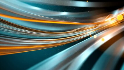 Wall Mural - light trail gentle floating with bokeh light on dark background, innovation futuristic technology ba