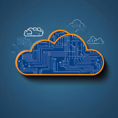 Wall Mural - Cloud Computing Illustration