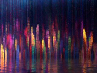 Wall Mural - Abstract Cityscape Reflection