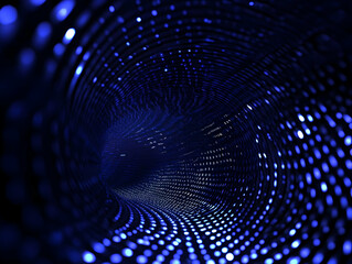 Sticker - Abstract Blue Light Tunnel 3D