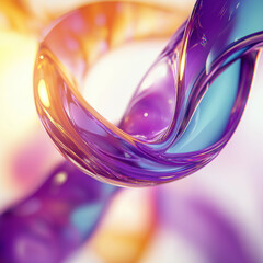 Wall Mural - abstract background water, fluid, DNA, moisturizing, water drops on purple