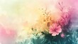 © Berkah1789 - Watercolor Painting of Delicate Pink Flowers and Greenery