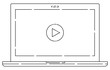 © FREEDOM - ノートパソコンで動画視聴イラスト イメージ 破線 おしゃれ