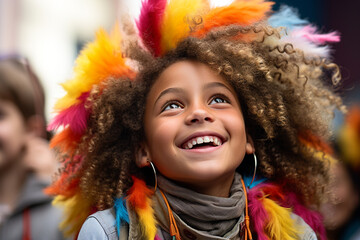 sheer wonder and exhilaration that fills children's hearts as they witness and interact with a vibrant rainbow encapsulates their innate inquisitiveness and spellbinding allure that a rainbow possesse