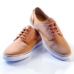 men's canvas shoes on white background