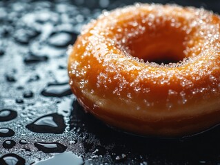 Wall Mural - Donut with sugar on a table