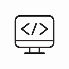 Programming code development website icon vector sign