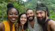 © RIFKI DWI - Diverse Group Selfie with Diverse Individuals in Natural Background, concept of diversity and friendship