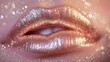 © Andre Jovi - Glittering Gold Lips Shimmering Beauty Closeup