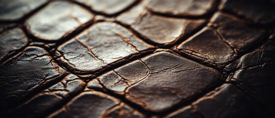 Hyper-realistic texture of aged leather showcasing intricate details and rich colors