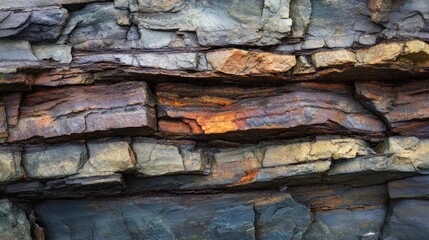 Wall Mural - Layered Rock Formation with Vivid Hues