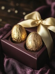 Wall Mural - Two Chocolate Eggs Gift Box