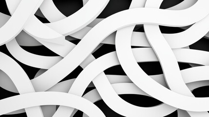 Wall Mural - a continuous, flowing line forming intricate patterns and loops, representing the non linear and int
