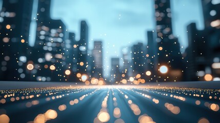 Wall Mural - a futuristic cityscape with holographic projections of ai algorithms and data streams, showcasing th