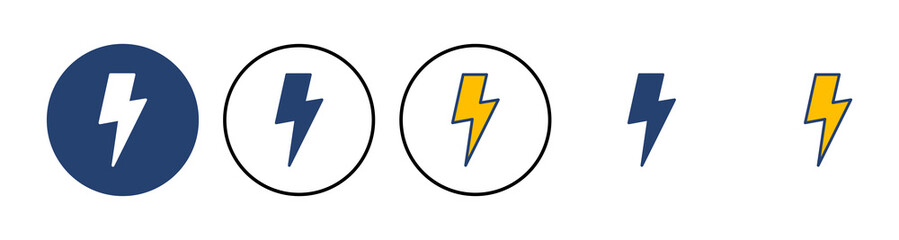 Wall Mural - lightning icon vector. electric icon vector. power icon. energy sign