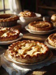 Canvas Print - Pies on Plates