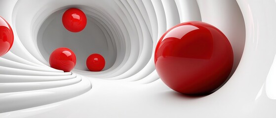 abstract 3d background with red spheres