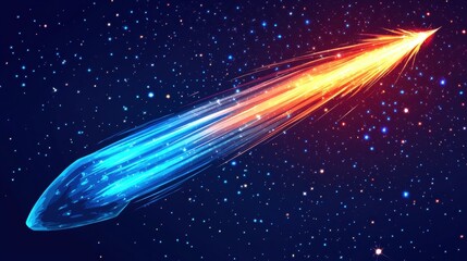 Wall Mural - Comet Blazing Through the Galaxy